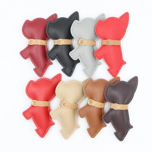 Simpatico Portachiavi in Pelle PU a Forma di Bulldog Francese Creativo Ciondolo per Borsa da Donna Zaino Portafoglio Ciondoli Moda Accessorio Animale