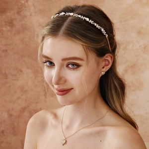 Serre-Tête Élégant en Strass Or Luxe Léger Bandeau Cheveux Fin pour Femme Mariage Banquet Spectacle Accessoires de Cheveux de Mode