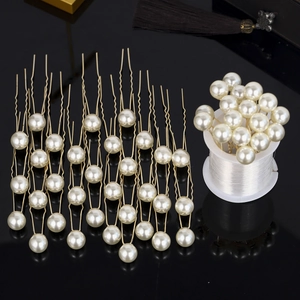 Épingles à cheveux élégantes en perles dorées pour coiffures de mariée et chignons chic