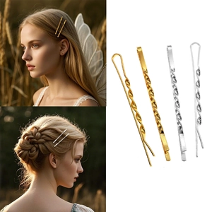 Set di Fermagli per Capelli in Metallo Minimalista per Donna Clip a Una Parola Torta Forcina a Forma di U Pettine per Capelli
