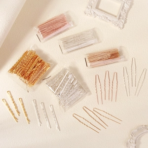 Set di forcine per capelli in metallo multicolore e clip a U per acconciature differenti