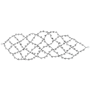Ethnic mesh headband with rhinestones and pearls for bridal vacation hair accessories