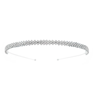 Elegante zilveren strass hoofdband met fonkelende kristallen voor luxe dames haaraccessoires