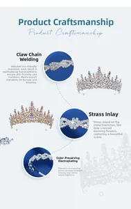 Macro detail of high-quality handmade rhinestones on elegant thin crystal headbands