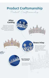 Detailed close-up showing high-shine rhinestones and premium alloy crown craftsmanship