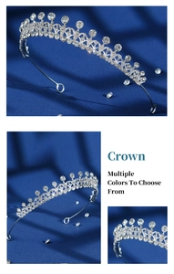 Detailed macro view of silver wedding tiara with sparkling crystal rhinestones