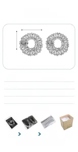 Detailed size specifications for silver rhinestone shoe buckles for high heels and bridal wear