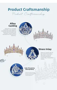 Detailed macro view showing handmade rhinestone inlay and polished alloy plating on the bridal crown