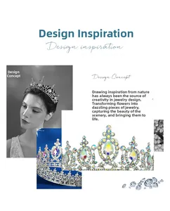 Macro detail of luxury silver bridal crown with AB colorful rhinestones and floral patterns