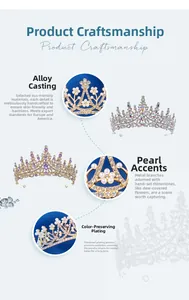 Detailed macro view of handcrafted silver tiara with crystals and golden pearl crown