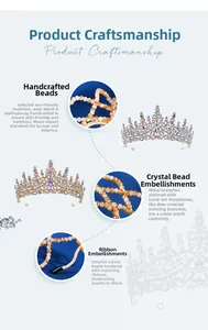 Detail view of handmade woven crystal headbands featuring intricate beadwork and luxury stones