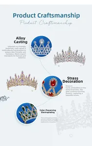 Detailed macro view showing hand-inlaid crystals and electroplated alloy texture on crown
