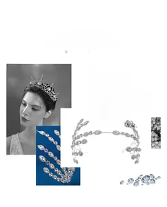 Detailed view of luxury bridal headband with sparkling rhinestones and silver alloy base