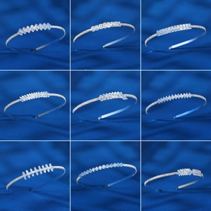 Serre-tête Mince en Zirconia Doux Bandeau en Alliage Incrusté de Zirconia pour Enfants Filles Anniversaire Fête Mariage