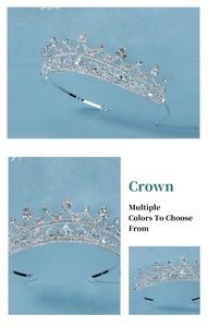 Détail de la couronne de mariée argentée avec strass scintillants et monture en alliage