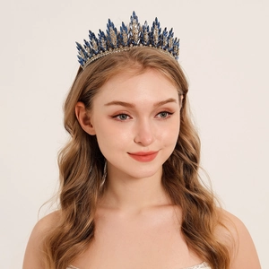 Luxury Alloy Rhinestone Wheat Ear Bridal Crown Tiara For Women Wedding Party Crystal Vintage Style Elegant Headpiece