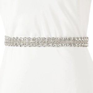 Luxury Rhinestone Bridal Belt Elegant Crystal Leaf Wedding Sash Hand Sewn Ribbon Waistband For Gowns Women Accessories