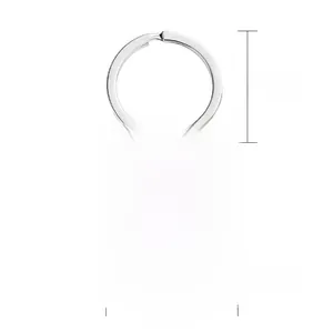 Detail view of heart-shaped stainless steel keychain with brushed metal finish, 30mm width