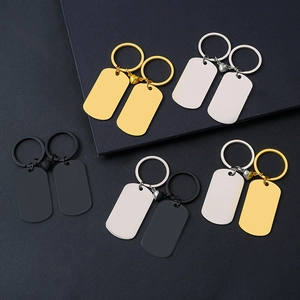 Magnetic heart-shaped stainless steel couple keychains in gold silver and black finishes