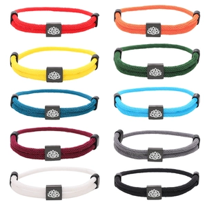 Stainless Steel Lotus Om Symbol Adjustable Braided Rope Bracelet For Men Women Yoga Meditation Zen Style Jewelry Gift