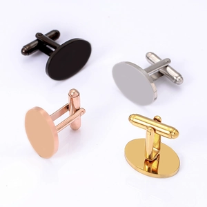 Minimalist Stainless Steel Oval Cufflinks For Men Business Formal Shirt Accessory Wedding Celebration Jewelry Gift