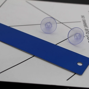Car parking card accessory with stainless steel plate and two transparent suction cups