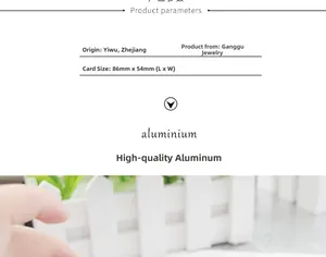 Detail view of 86x54mm premium aluminum business card with precise dimensions