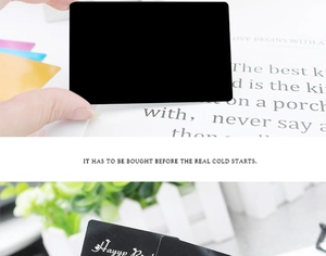 Detail of 0.2mm thin black aluminum business card for laser engraving and heat transfer