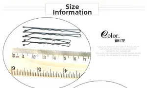 Confronto delle dimensioni di quattro fermagli per capelli neri da 5 cm a 7 cm