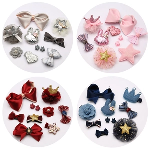 Set d'accessoires cheveux enfant avec nœuds en dentelle et pinces couronne