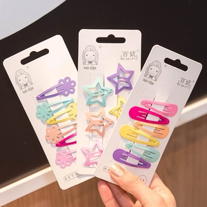 Macaron Candy Color Alloy Lacquer Hair Clips For Girls Heart Flower Star Butterfly Shape Cute Sweet Hair Accessories Style Gift