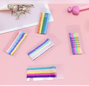 Lot de barrettes en métal colorées aux tons pastel pour la coiffure quotidienne