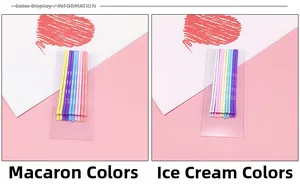 Détail de l'ensemble de barrettes colorées aux nuances pastel macaron et crème glacée