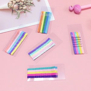 Barrettes à Cheveux en Métal Couleurs Macaron Douces Vernis de Cuisson Ondulées Droites pour Femmes Filles Accessoires de Coiffure Quotidienne