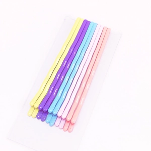 Lot de 10 barrettes à cheveux en métal aux couleurs acidulées avec finition lisse pour femmes