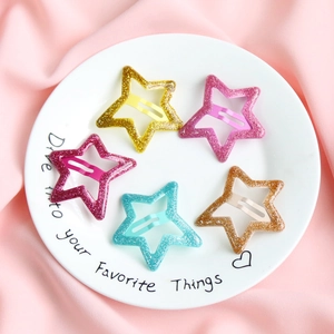 Barrettes à Cheveux en Forme d'Étoile Pailletées pour Filles Femmes Alliage Paillettes Clips BB Doux Style Coréen Métallique Brillant Épingles à Cheveux Accessoires Cheveux Quotidien