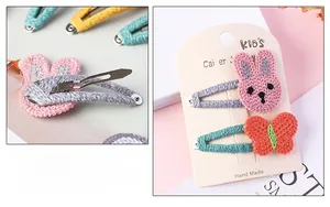 Détails des pinces en alliage pour barrettes au crochet faites main pour enfants