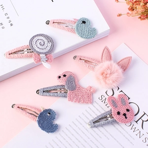 Ensemble de barrettes à cheveux crochetées pour filles avec formes d'animaux mignons
