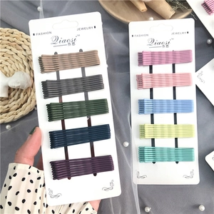 Set of 40 matte colorful candy-colored wave hair clips for women and girls on white cards