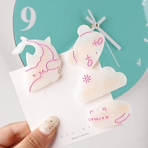 Acetate Animal Hair Clips Cute Cartoon Dolphin Cat Bear Duckbill Clips Korean Style Rhinestone Women Fashion Hair Accessories