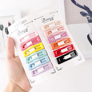 12er Set bunte rechteckige BB-Haarklammern in lebendigen Candy-Farben für Damen und Kinder