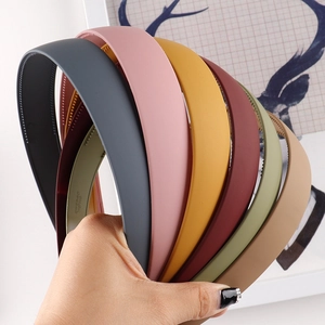 Korean Autumn Winter Matte Colorful Wide Headband Minimalist Non Slip Resin Hairband Fashion Hair Accessories For Women