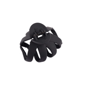 Elegant matte black large hair claw clip for women with non-slip strong grip design