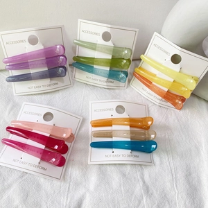 Lot de 3 pinces à cheveux minimalistes dégradées couleur gelée pour femmes en tons vifs