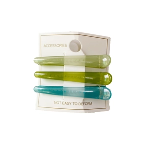 Lot de 3 barrettes à cheveux aux dégradés vert et bleu pour coiffure élégante de femme