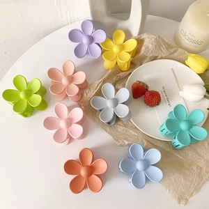 Koreanischer Stil Matte Frosted Blumen Haarkralle Für Damen Mode Süße Fünfblättrige Florale Haarspange Haarschmuck
