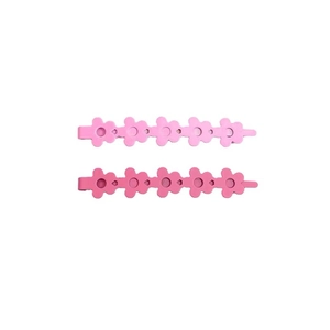 Süße matte Blumen-Haarspangen für Damen in Rosa und Rosarot für verspielte Frisuren