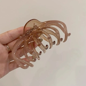 Large Resin Hair Claw Clip French Elegant Octopus Style Strong Hold Shark Clip For Thick Hair Women Lazy Hair Accessories