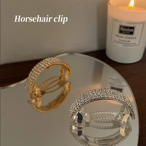 Elegante Legierung Kristall Gebogene Haarspange Für Damen Koreanischer Stil Gold Silber Strass Haarschmuck Für Pferdeschwanz