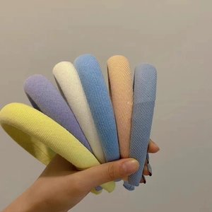 Set bunter gepolsterter Schwamm-Haarreifen aus weichem Stoff für einen trendigen Retro-Look